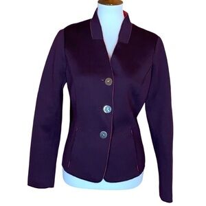 Worth NY eggplant purple jacket 100% modal Size 6